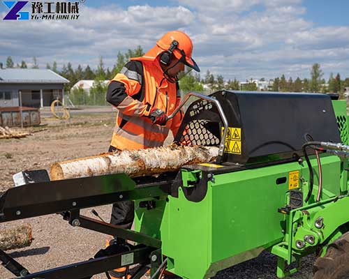 industrial firewood log splitters using scene