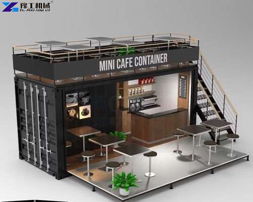 40 ft cafe kiosk prefab modular storage