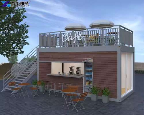 40ft steel mobile modular mini tiny container prefab cafe restaurant